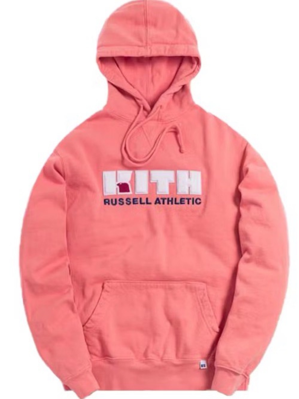 Kith × Russell Athletic Varsity Logo Hoodie Baroque Rose - XL